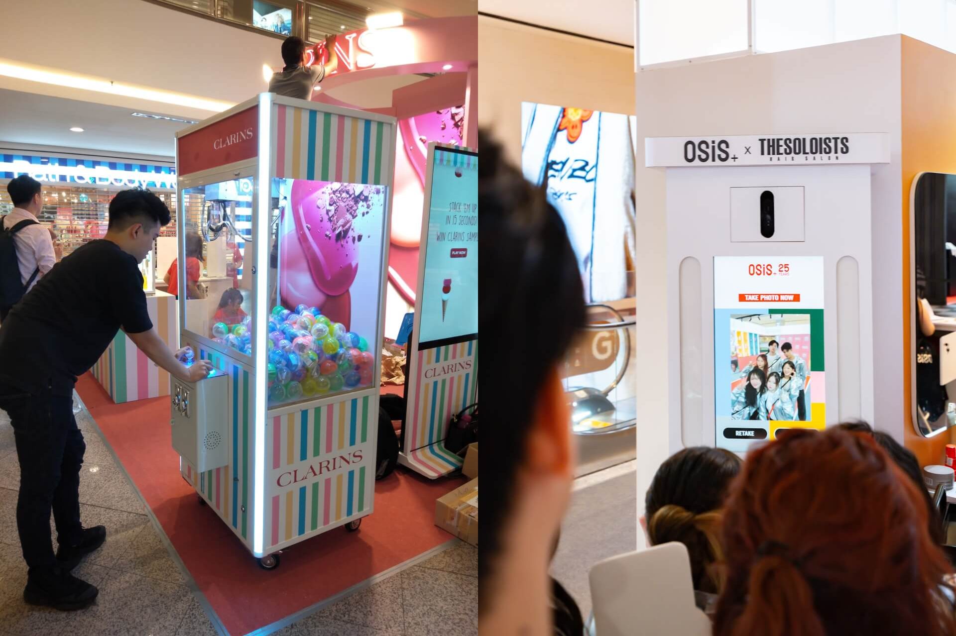 Clarins Claw Machine | Osis Photobooth Clarins Claw Machine | Osis Photobooth